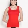 Shyle Red Full Lace Neckline Soft Modal Camisole