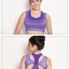 Shyle Violet Melange Pull Over Racer Back Sports Bra 1 Shyle Violet Melange Pull Over Racer Back Sports Bra -Shyaway 8519 violet melange