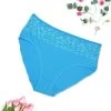 Shyle Sky Blue Lace Front Plus Size Hipster Panty