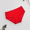 Shyle Fiery Red Full Coverage Solid Lace Hipster Panty