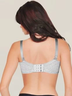 Shyle Grey Stripe Print Cotton Nursing Bra 7 Shyle Grey Stripe Print Cotton Nursing Bra -Shyaway 8893 grey 1 1