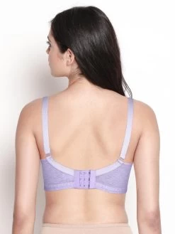 Shyle Lilac Melange Nursing Bra With Jacquard Adjustable Strap -Shyaway 8893 lilacmelange 02