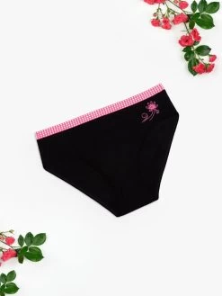 Shyle Black Beauty Full Coverage Polka Printed Bikini Panty