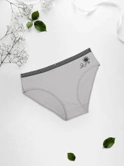 Shyle Cloud Grey Full Coverage Polka Printed Bikini Panty