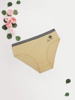 Shyle Wheat Skin Full Coverage Polka Printed Bikini Panty