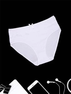 Shyle White Scallop Lace Embellished Plus Size Hipster Panty