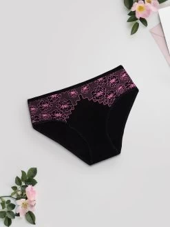 Shyle Black Beauty Full Coverage Printed Bikini Panty