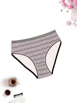 Shyle Black Pink Tribal Print Plus Size Hipster Panty