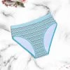 Shyle Light Blue Black Tribal Print Plus Size Hipster Panty