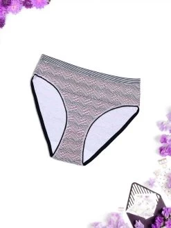 Shyle Navy Blue Pink Tribal Print Plus Size Hipster Panty