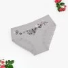 Shyle Cloud Grey Full Coverage Floral Printed Hipster Panty