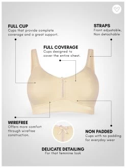 Susie Double Cream Skin Wirefree Moulded Full Coverage Bra -Shyaway ai1001 doublecream 05