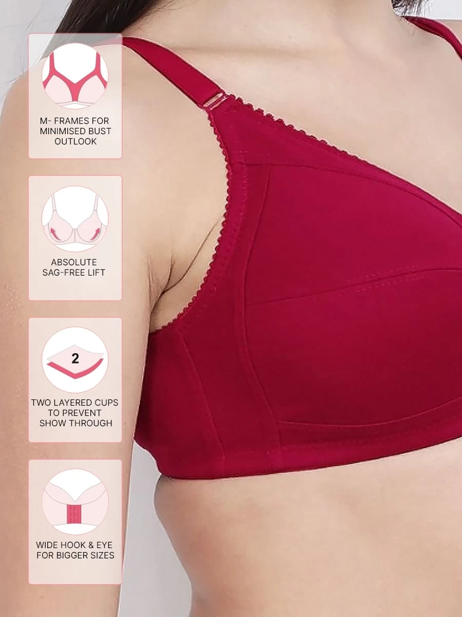 Susie BeetRed Wirefree Full Coverage No Sag M Frame Bra 4 Susie BeetRed Wirefree Full Coverage No Sag M Frame Bra - Image 2