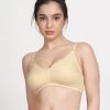 Susie Double Cream Wirefree Full Coverage No Sag M Frame Bra -Shyaway ai1003 doublecream front