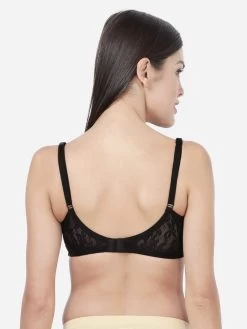 Susie BlackBeauty Non Padded Wirefree Lace Bra -Shyaway ai1012 blackbeauty back