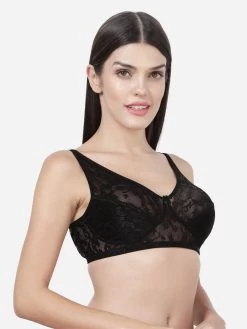 Susie BlackBeauty Non Padded Wirefree Lace Bra -Shyaway ai1012 blackbeauty side