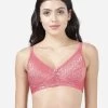 Susie Coral Pink Non Padded Wirefree Lace Bra
