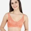 Susie Peach Parfait Non Padded Wirefree Lace Bra