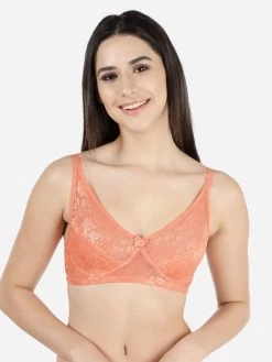 Susie Peach Parfait Non Padded Wirefree Lace Bra