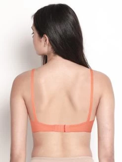 Shyle PeachParfait Seamed Non Padded Wirefree Bra -Shyaway ail1001 peachparfait 02