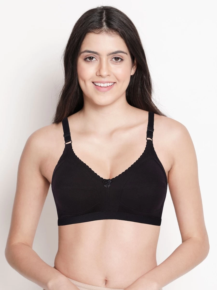 Shyle Black Beauty M Frame Non Padded Wirefree Bra 3 Shyle Black Beauty M Frame Non Padded Wirefree Bra