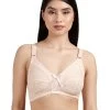 Shyaway Nude Lace Embellished Minimizer Bra -Shyaway b009 nude 1