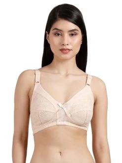 Shyaway Nude Lace Embellished Minimizer Bra