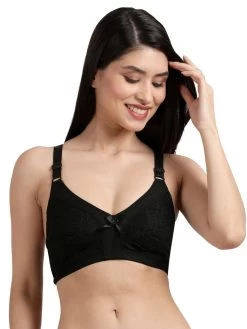 Shyaway Black Lace Embellished Minimizer Bra