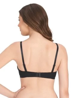 Amante Black Moulded Non Padded Wirefree Everyday Bra 9 Amante Black Moulded Non Padded Wirefree Everyday Bra -Shyaway back 5 2