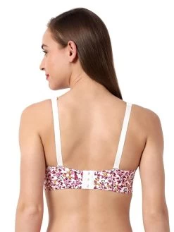 Shyaway HANA White Floral Garden Print Seamless T-Shirt Bra -Shyaway back 67