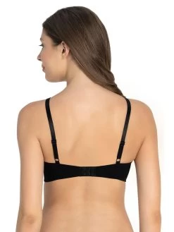 Amante Black Moulded Keyhole Neckline Everyday Bra 9 Amante Black Moulded Keyhole Neckline Everyday Bra -Shyaway back 7 1