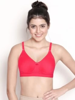 Libra Peach Full Coverage Moulded Non Padded Everyday Bra