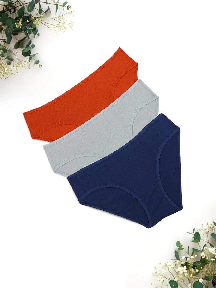 Amante Multicolor Pack Of 3 Solid Bikini 5 Amante Multicolor Pack Of 3 Solid Bikini - Image 3