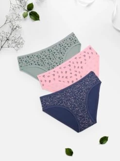 Amante Multicolor Pack Of 3 Printed Bikini -Shyaway c397 print