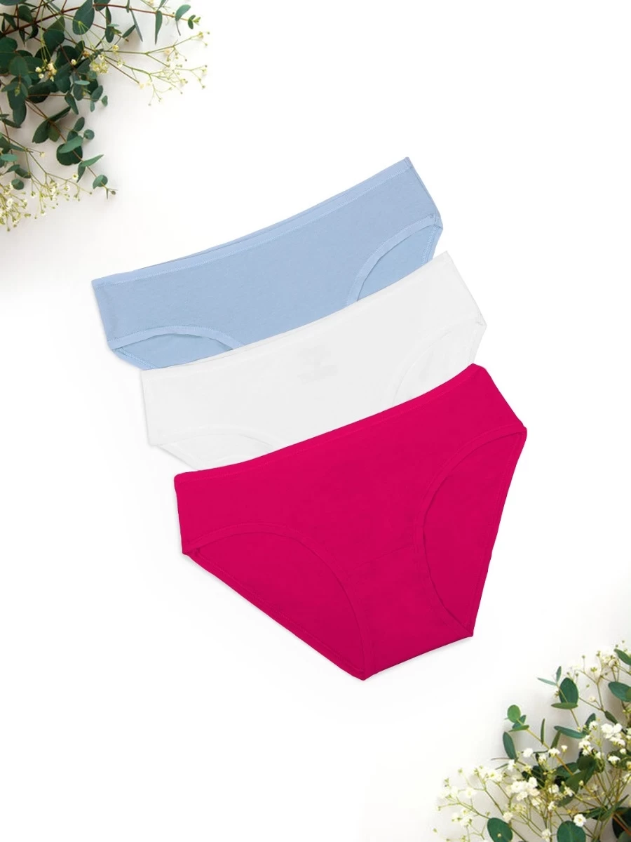 Amante Multicolor Pack Of 3 Solid Bikini 8 Amante Multicolor Pack Of 3 Solid Bikini - Image 6