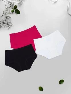 Amante Multicolor Pack Of 3 Solid Full Breif -Shyaway c412 solid