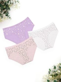 Amante Multicolor Pack Of 3 Printed Bikini -Shyaway c416 print