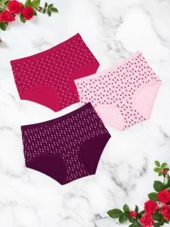 Amante Multicolor Pack Of 3 Printed Full Breif -Shyaway c418 print 2