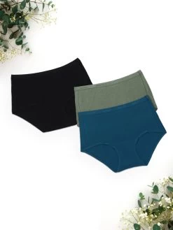 Amante Multicolor Pack Of 3 Solid Full Breif -Shyaway c431 solid