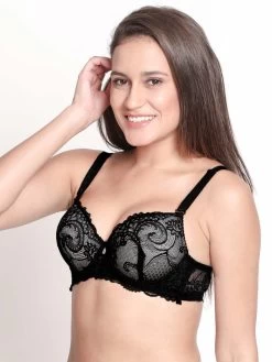 Susie Black Moulded Floral Lace Bra 9 Susie Black Moulded Floral Lace Bra -Shyaway cd015 black 02