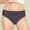 Susie Charcoal Melange Soft Cotton Hipster Period Panty -Shyaway charcoal front