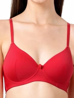 Susie Red Casual Padded Everyday Bra 9 Susie Red Casual Padded Everyday Bra -Shyaway closeup 38