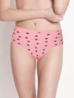Susie Salmon Peach Paw Print Cotton Hipster Panty