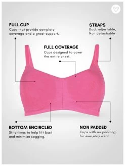 Susie Aurora Pink Bottom Encircled Moulded Everyday Bra -Shyaway di1002 aurorapink 05