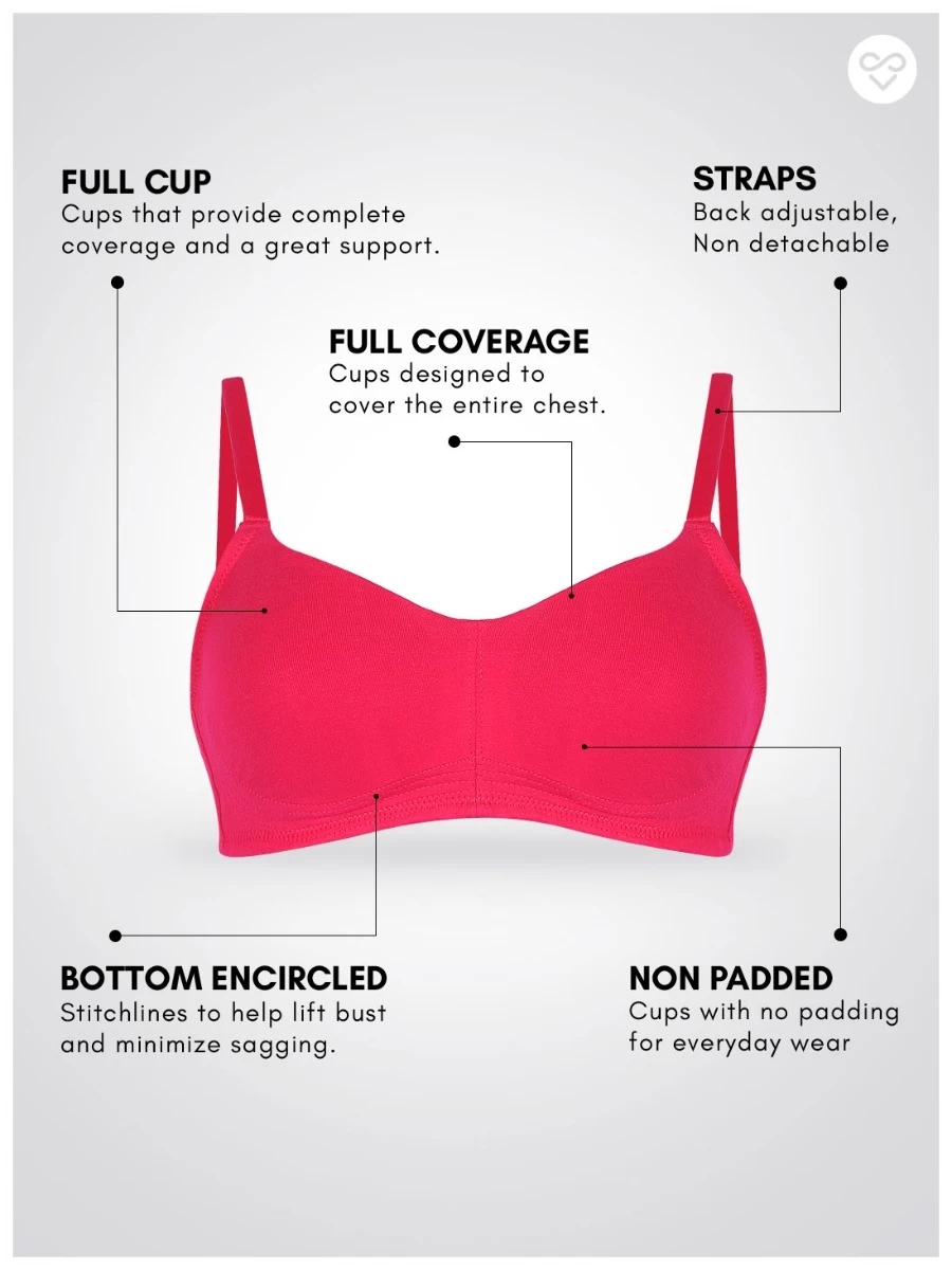 Susie Fuschia Pink Bottom Encircled Moulded Everyday Bra 5 Susie Fuschia Pink Bottom Encircled Moulded Everyday Bra - Image 3