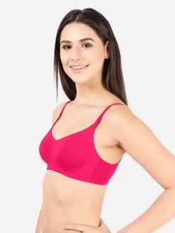 Susie Fuschia Pink Bottom Encircled Moulded Everyday Bra 10 Susie Fuschia Pink Bottom Encircled Moulded Everyday Bra -Shyaway di1002 fuschiapink side