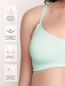 Susie Skylight Blue Bottom Encircled Moulded Everyday Bra -Shyaway di1002 skylight fea 1