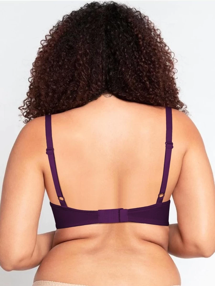 Susie Dark Purple Non Padded Moulded Plunge Bra 6 Susie Dark Purple Non Padded Moulded Plunge Bra - Image 4
