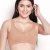 Susie Fenugreek Skin Mesh Neckline Non Padded Everyday Bra 2 Susie Fenugreek Skin Mesh Neckline Non Padded Everyday Bra -Shyaway dip1003 fenugreek 01