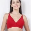 Susie Fiery Red Non Padded Everyday Plunge Bra 1 Susie Fiery Red Non Padded Everyday Plunge Bra -Shyaway dip1005 fieryred front